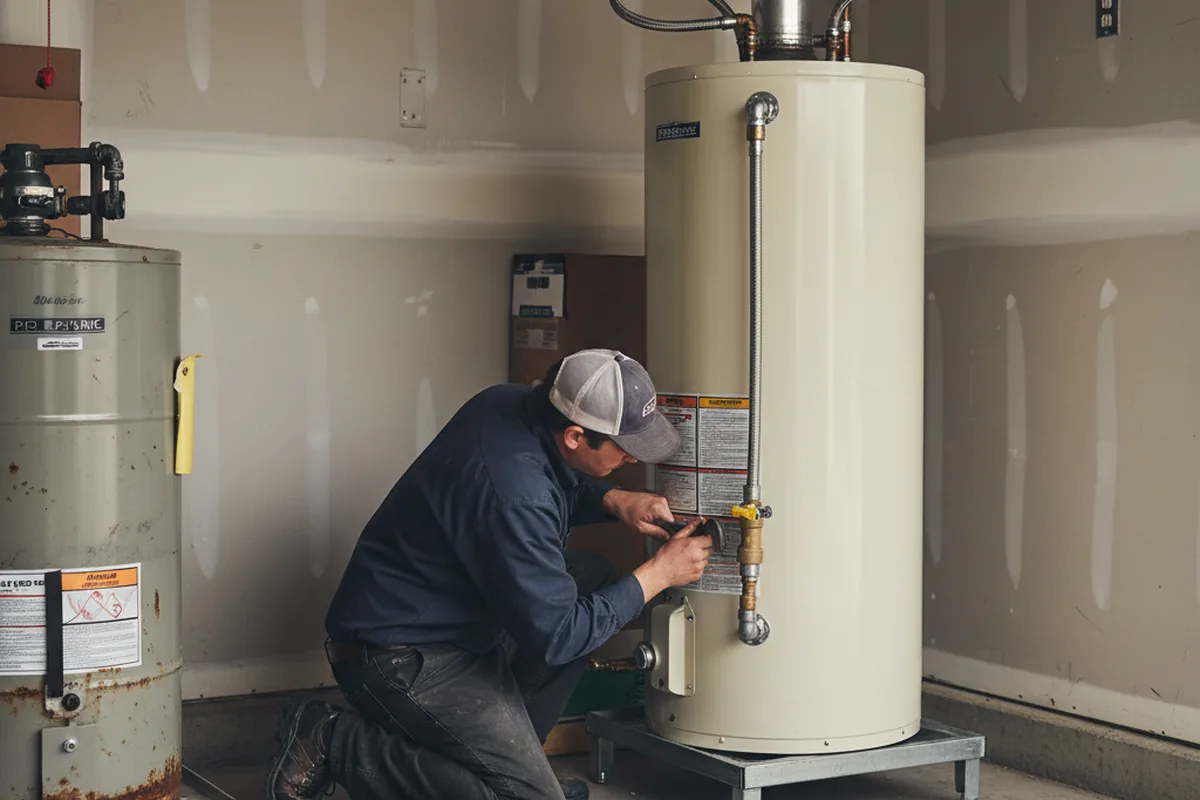 Water heater and shutoff valve replacement in Pine Meadow